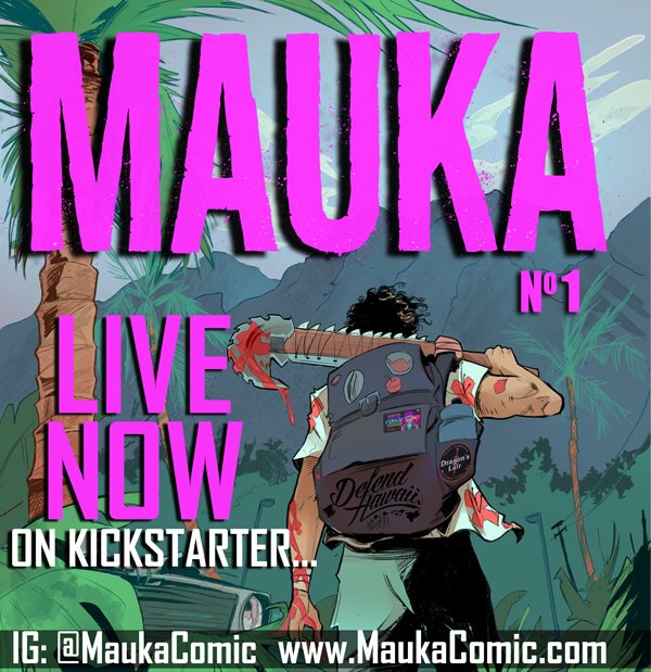 KingEditor's tweet photo. Head over to https://t.co/RyiGyQ19by and pledge any of our cool rewards, &amp; a copy of Mauka #1. A Dystopian Tribal Island Comic that's visually stunning, slightly controversial, and a lot of fun. 
Variant Covers by @jkgreenwood_art @john_rauch @aaronconley77 https://t.co/PR4S3i4HXi