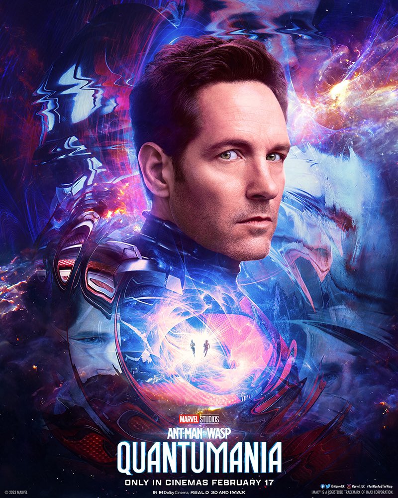 MarvelUK's tweet photo. Check out brand-new character posters for Marvel Studios' #AntManAndTheWaspQuantumania. 
 
On Feb 17th, experience it in 3D! https://t.co/REQIoD6y2h