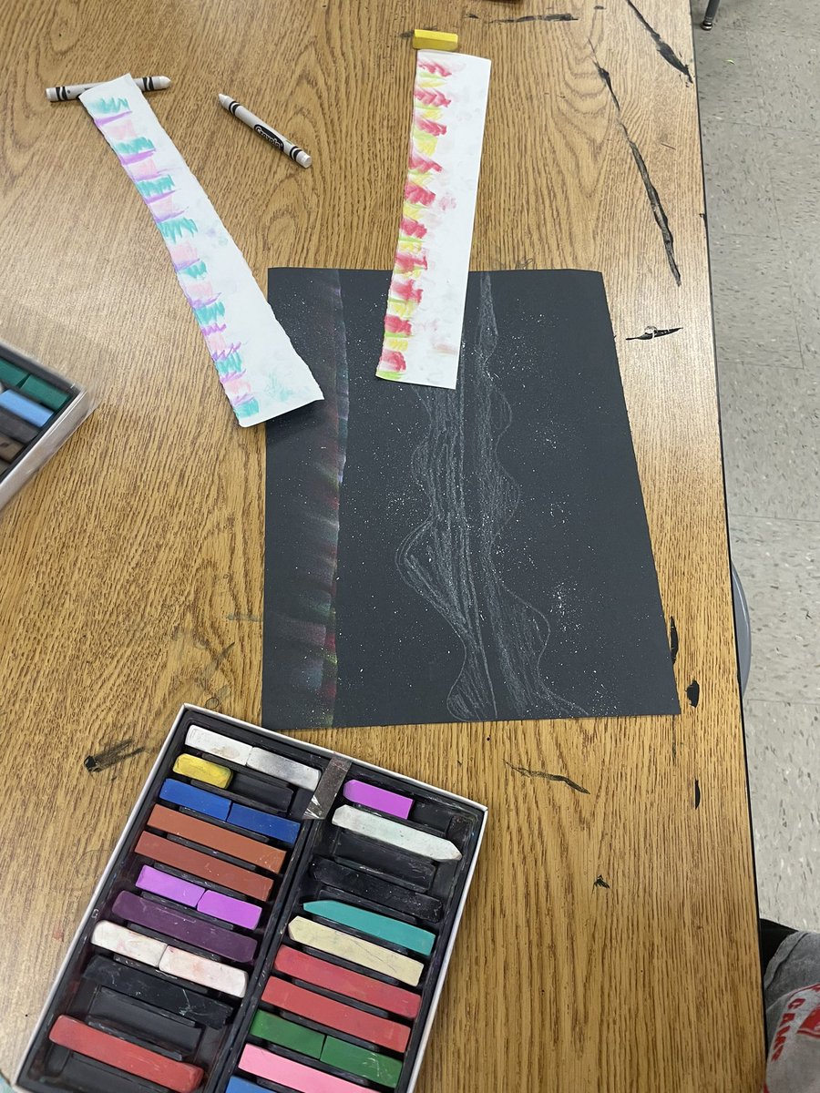 The northern lights have descended upon the Elmwood art room!