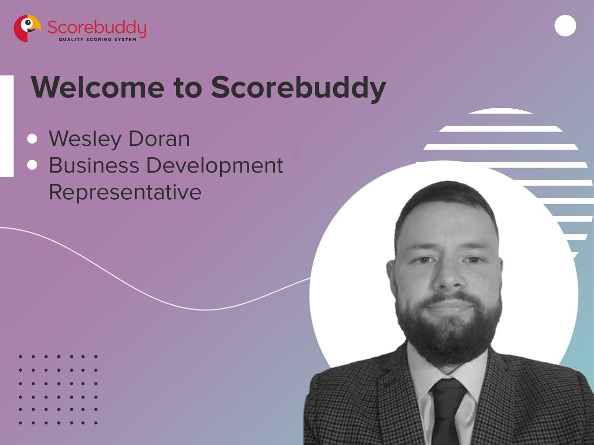 ScorebuddyCX's tweet photo. A warm welcome to the newest member of the Scorebuddy team, Wesley Doran! π
Weβre delighted to have Wesley join as a Business Development Representative and we canβt wait to see what he brings to Scorebuddy.
#newhire #teaam #employee #welcome #sales #scorebuddy https://t.co/jMNsc8QxSP