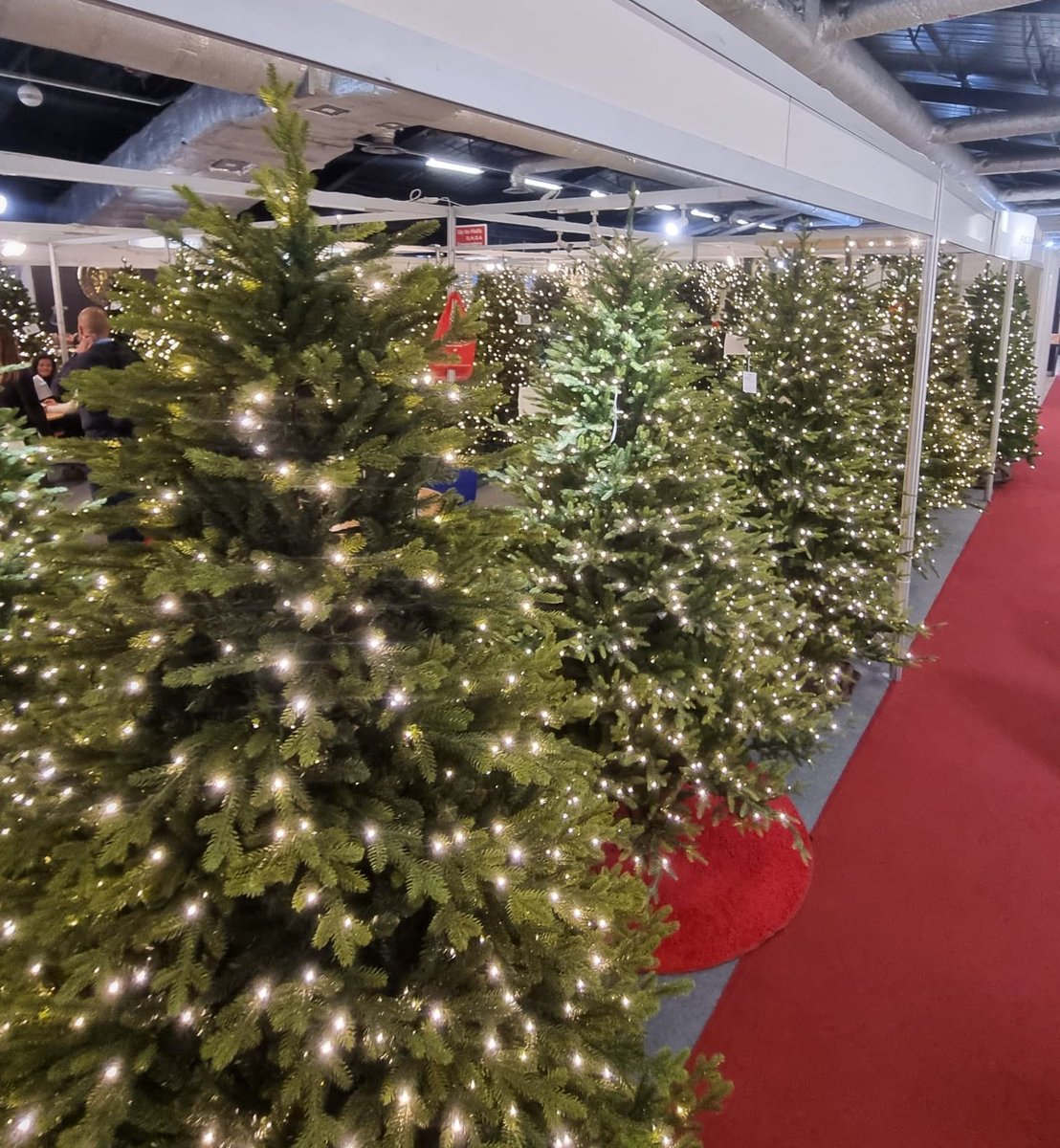BenchmarkRSL's tweet photo. It always seems strange seeing masses of Christmas trees and festive decorations in mid January, but a worthwhile visit to Harrogate Christmas &amp; Gift at the Convention Centre today! 
#christmasandgift #christmas2023 #tradeshow #harrogate #benchmarkretailservices #merchandising https://t.co/6cftmiS424
