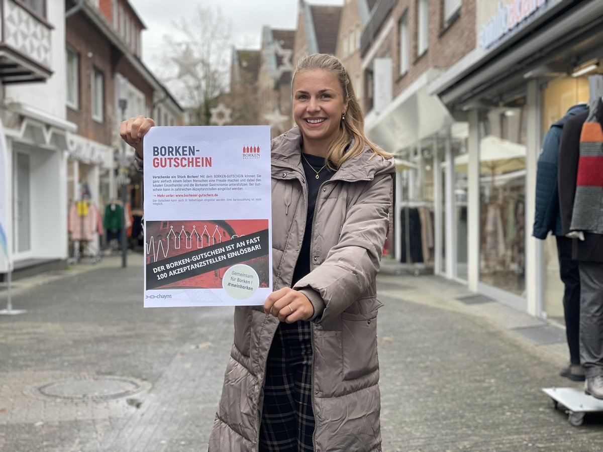 Ab heute gibt es wieder die mit 10 Prozent geförderten Borken-Gutscheine in der Tourist-Info im FARB Forum Altes Rathaus Borken und online unter borkener-gutschein.de 📍Die Gutscheine gibt es im Wert von 22, 44 und 110 Euro 😊 Ihr zahlt aber nur 20, 40 oder 100 Euro 👏🏼