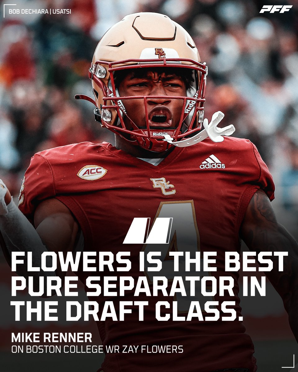 Do not sleep on Zay Flowers🗣

<a href="/BCFootball/">Boston College Football</a> x @PFF_Mike