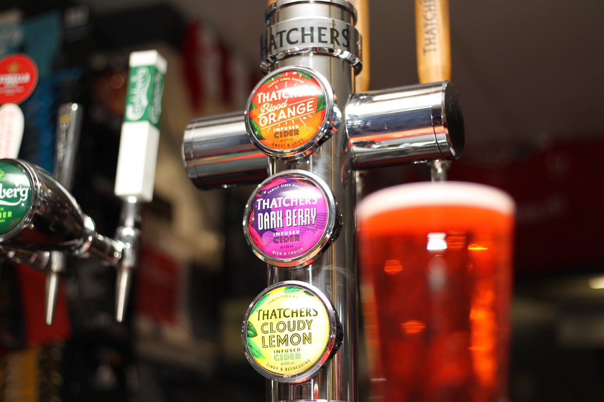 harriersarms_'s tweet photo. Our three new flavours of @thatchers_cider Fusion have been very popular so far! 😍

🍊Blood Orange
🫐Dark Berry
🍋Cloudy Lemon

#HarriersArms https://t.co/Yuu42zALC5