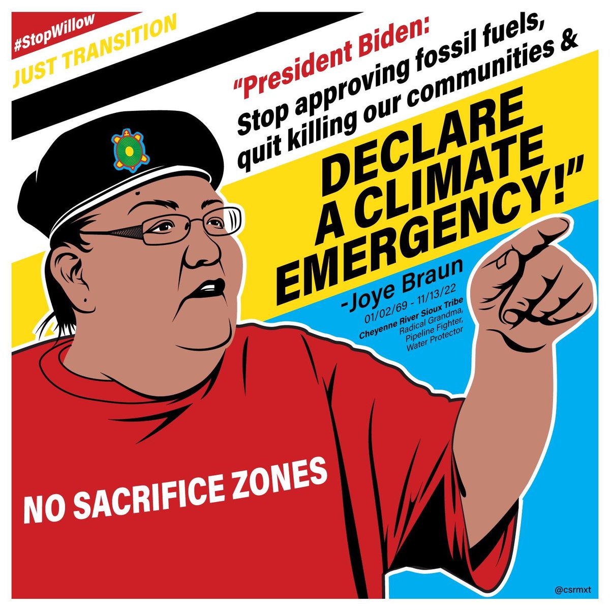 In November the world lost Joye Braun, a fierce defender of Indigenous sovereignty and a warrior for #climatejustuce. This Friday Jan. 20 - Joye’s birthday - join us for a creative action to honor her and push her work forward. 8 am, Murrow Park (18 & Penn NW). #NoNewFossilFuels