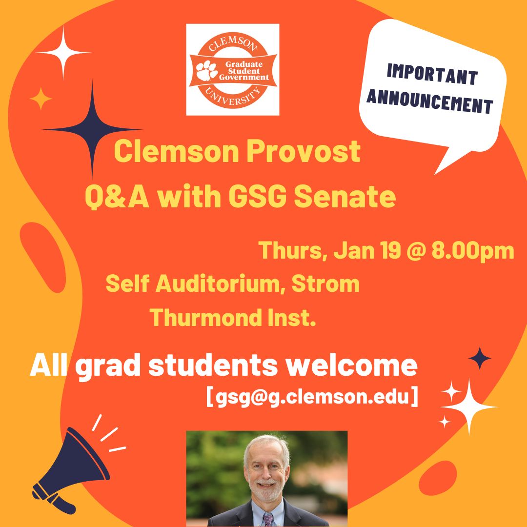 Clemson Graduate Student Government tweet media