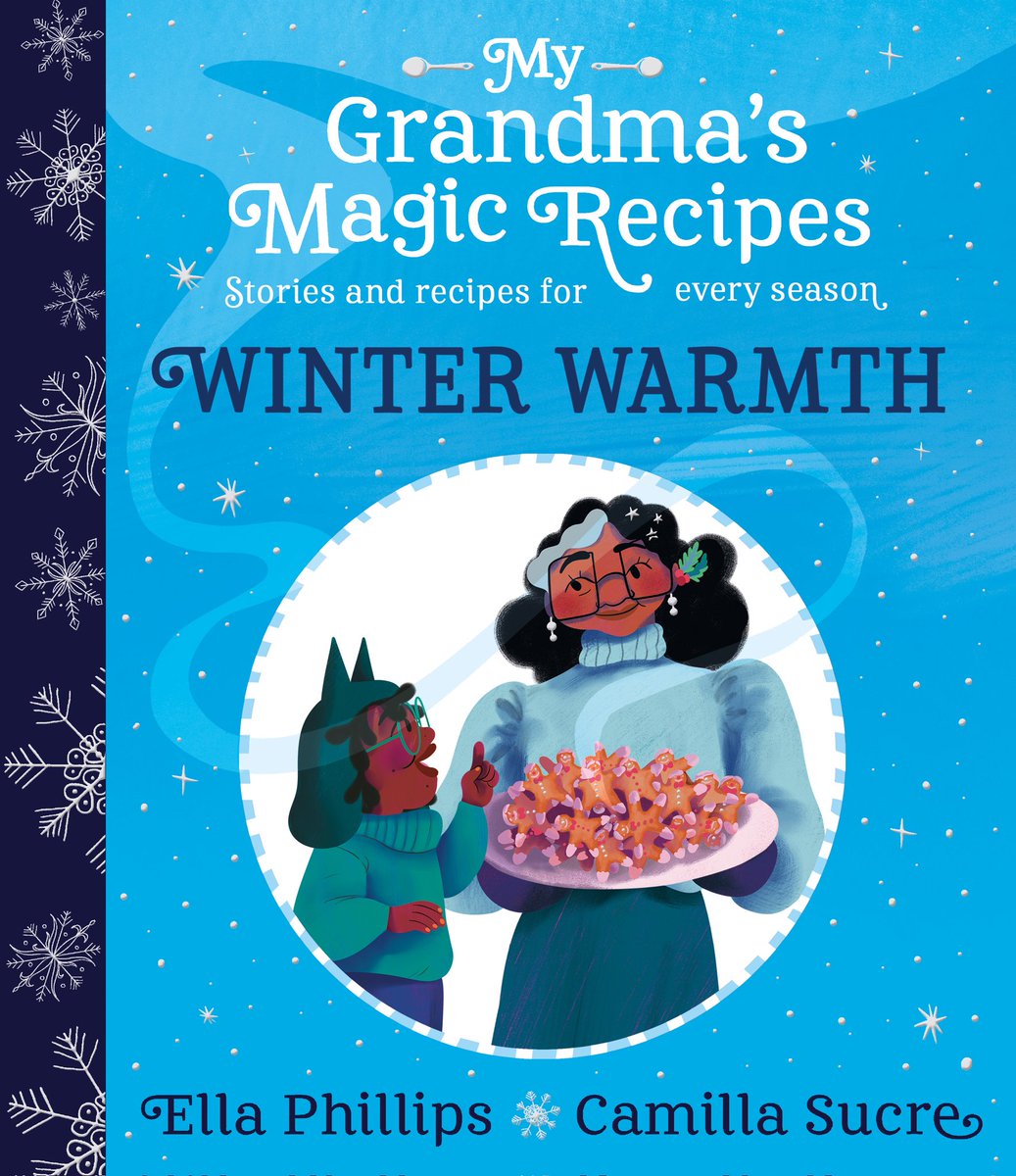 I am very excited to be able to reveal the delicious front cover of my new children's story book illustrated by the magnificent @succreart To be published September 2023 by the amazing team @simonkids_UK #GrandmasMagicRecipes: #WinterWarmth