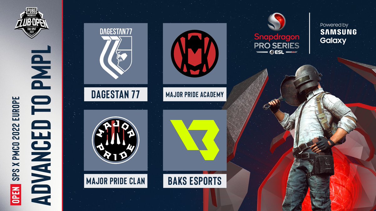 📣 We're excited to see 4 EU teams go from #SnapdragonProSeries by #PMCO2022 all the way to the 2023 Pro League! 🤩

<a href="/EsportsPUBGM/">PUBG MOBILE Esports</a> <a href="/baks_esports/">BAKS ESPORTS</a>