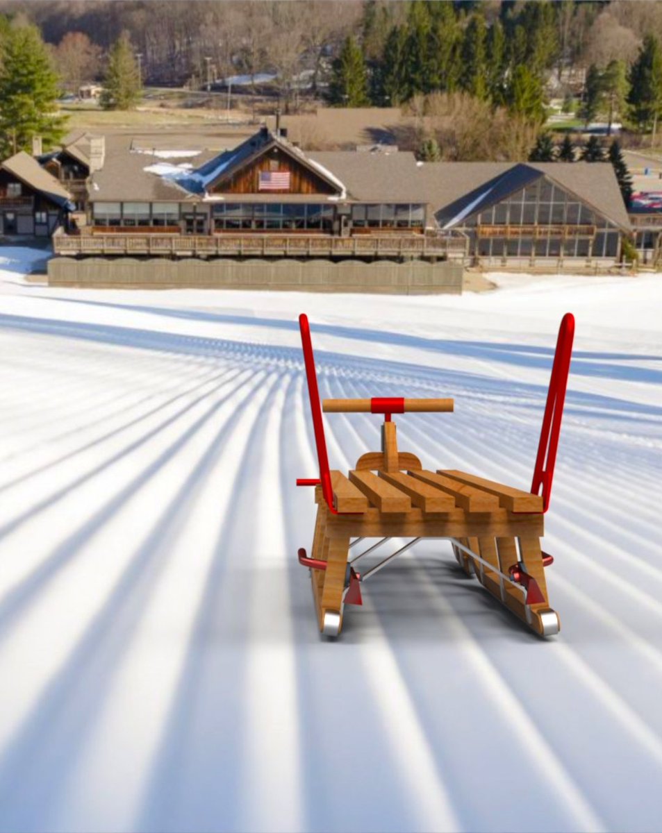 Onshape's tweet photo. 🛷 Photo dump..but make them renders. Do you prefer the sled on colored backgrounds or the realistic ones on snow? ❄️

#RenderStudio #Renderlovers https://t.co/5f9SwpExOH