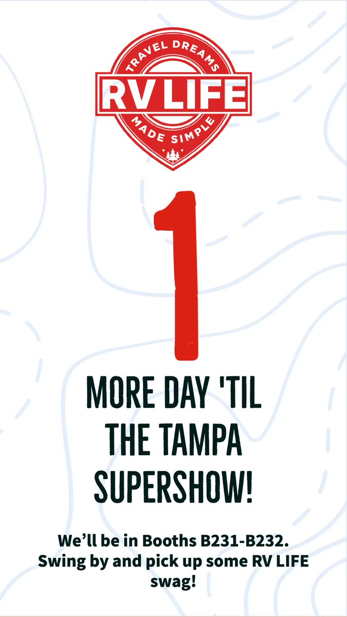 rvlife's tweet image. It Starts Tomorrow! RV LIFE will be at the Tampa RV SuperShow. Stop by our booths for free swag!
#tamparvshow #rvshow #rvevents #tampa #newrvs