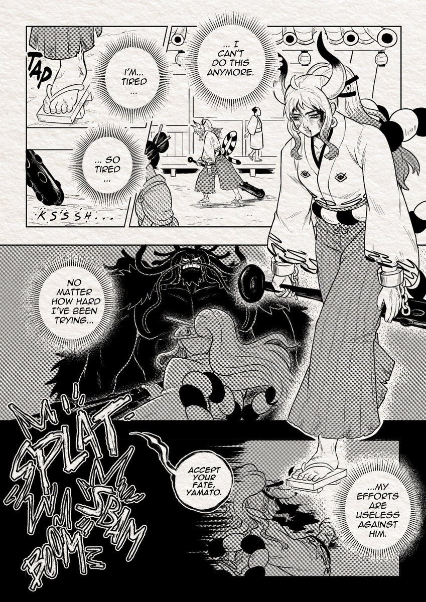 satsscarlet's tweet photo. short comic i did about yamato for @yamabroopzine 👹 https://t.co/QHnktiHMys