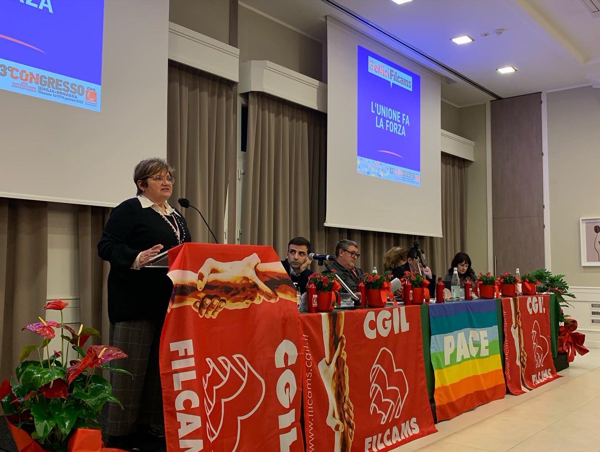 FilcamsER's tweet photo. Con l’intervento di Fiorella Prodi della Segreteria @ERCGIL, si conclude la prima giornata del nostro XIII Congresso.

Ci risentiamo domani con altri aggiornamenti! 💪🏼 https://t.co/CPyVg5MUhp