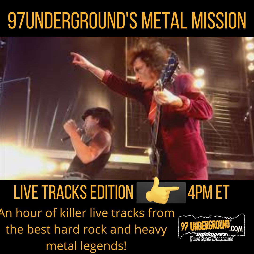 MetalMission97's tweet photo. #newepisode today at 4pm et with #livetracks from classic #protometal #heavymetal #thrashmetal. #ACDC #judaspriest #whitesnake and more! #classicrock @97underground @ZombieRitual97 https://t.co/F59vY7VByr