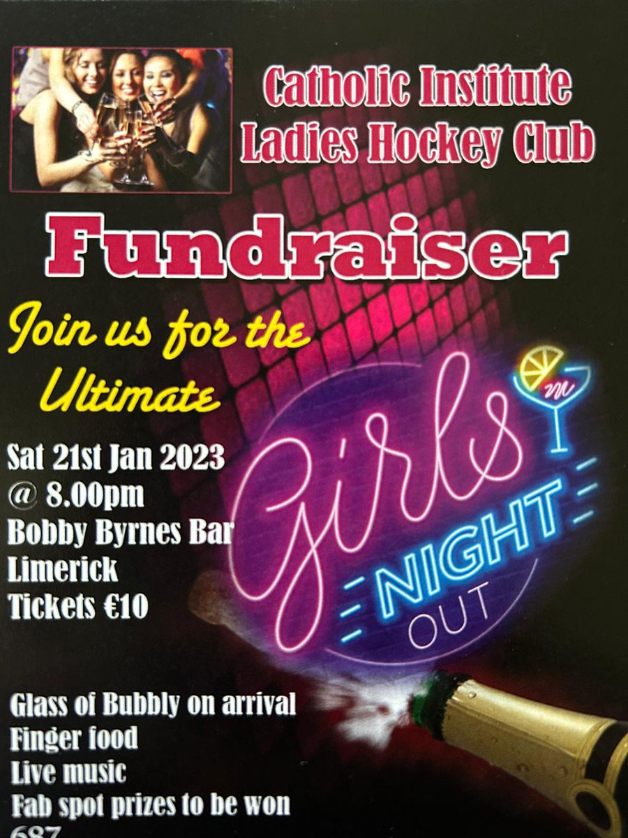 InstaLadies's tweet photo. Ladies night is this Saturday 💃

Get in contact with any senior player for tickets. 

Glass of bubbly on arrival and lots of spot prizes to be won 🙌🏼 https://t.co/wejcrzLq0J