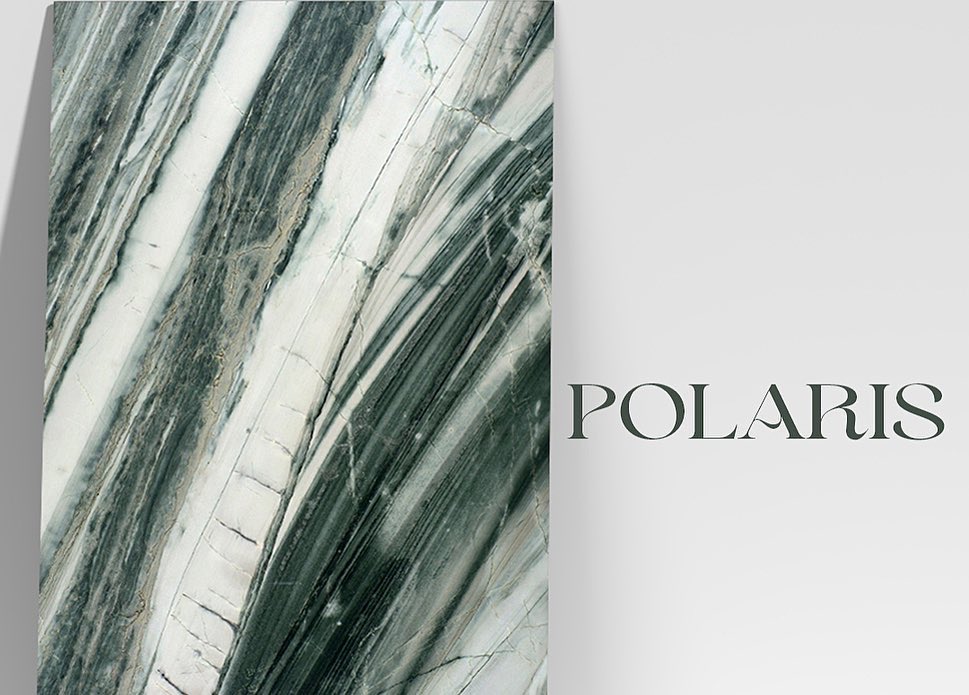 Make a STATEMENT with your stone, whether it be your bathroom vanity, kitchen island, your fireplace, etc. Our new Polaris #quartzite does the trick with its bold veining. #usenaturalstone #quartzitecountertops #kitchenandbath #stonestatement #stoneart #designinspo #designtrend