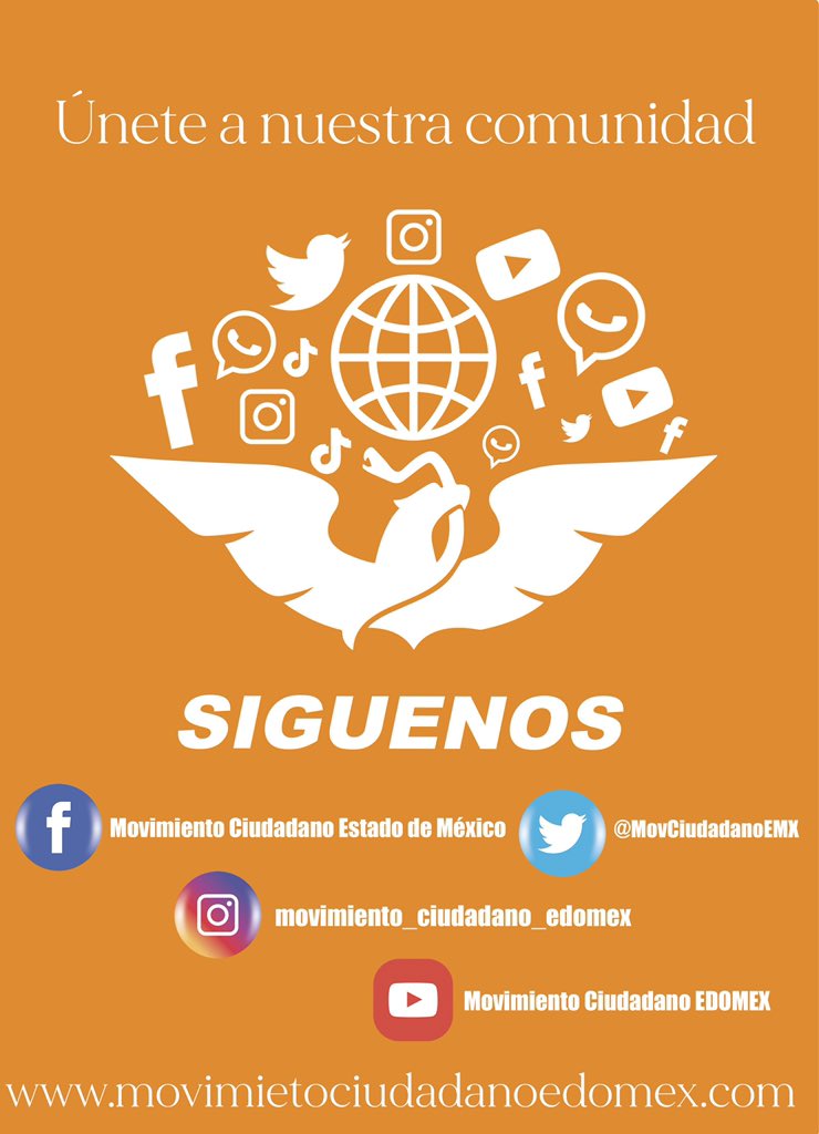 MC Edomex (@mcedomex) on Twitter photo Síguenos en nuestras redes sociales y únete a una gran comunidad digital que tiene en común buscar lo mejor para el Estado de México y nuestro país. #ElFuturoEsNaranja. <a href="/JuanZepeda_/">Juan Zepeda</a> <a href="/MovCiudadanoMX/">Movimiento Ciudadano | Movimiento Naranja</a> Síguenos en nuestras redes sociales y únete a una gran comunidad digital que tiene en común buscar lo mejor para el Estado de México y nuestro país. #ElFuturoEsNaranja. <a href="/JuanZepeda_/">Juan Zepeda</a> <a href="/MovCiudadanoMX/">Movimiento Ciudadano | Movimiento Naranja</a>