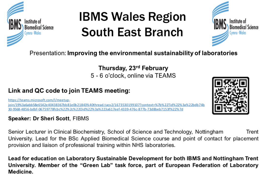 IBMSSEW's tweet photo. Here it is, the date for the diary #23Feb our remote CPD event, with guest speaker @teachbiomed it’s one not to be missed!#CPDisback #GreenLab https://t.co/Irr6CtSDtR