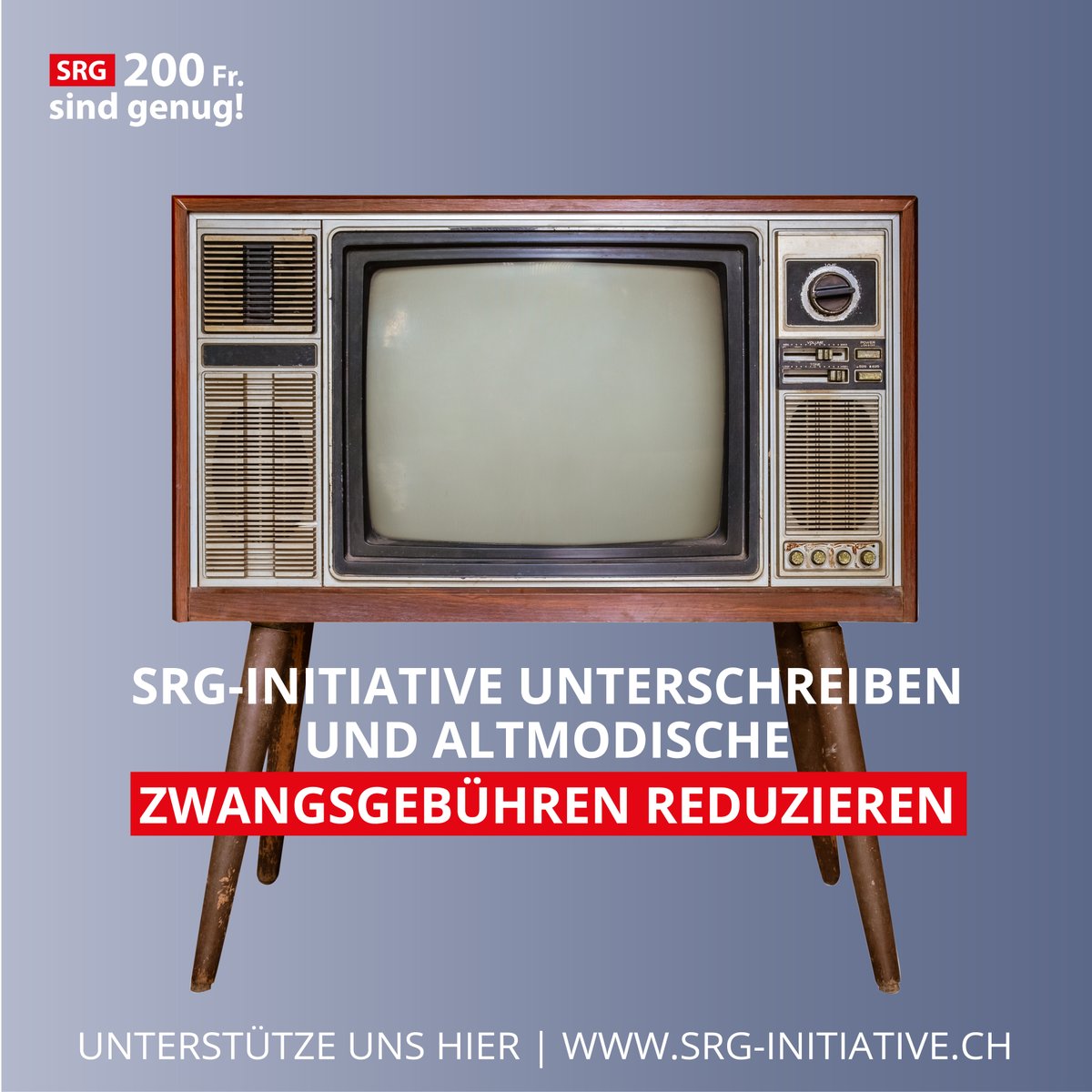 Junge entscheiden längst selber, was sie wann schauen wollen. Sie nutzen viele Angebote und verschiedene Kanäle– die #SRG ist nicht mehr erste Wahl. Darum jetzt SRG-Initiative unterschreiben und altmodische Zwangsgebühren reduzieren!

#srginitiative #200frankensindgenug #schweiz