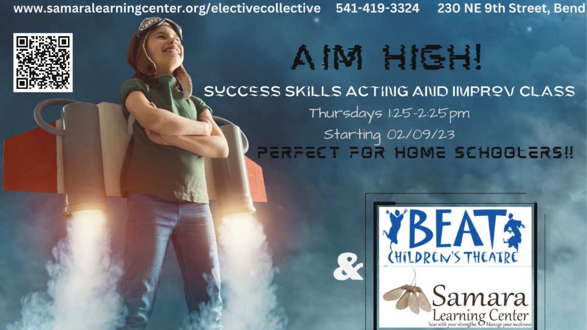 samara_bend_or's tweet photo. Now enrolling students for our Success Skills Acting Class in collaboration with BEAT theatre! Program runs 02/09/23- 04/06/23 https://t.co/np3tsU4DVI