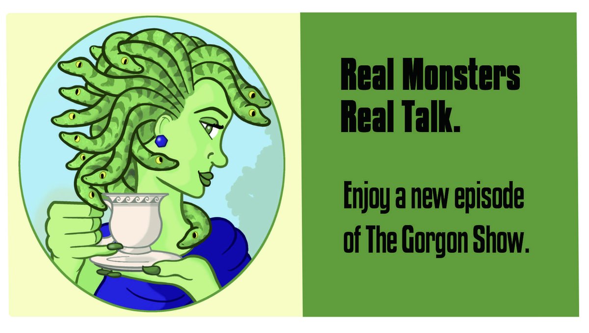 GorgonShow's tweet photo. Human and monster listeners! The latest episode of The Gorgon Show has dropped, and this week's guest really wants you to get a good night's sleep. Enjoy on your favorite podcast platform! But maybe don't listen while you're driving. https://t.co/b6suCCf42s