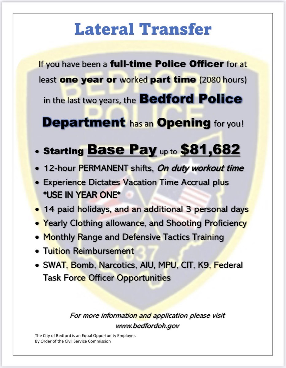 Bedford Police Dept. (@bedfordohpolice) on Twitter photo 