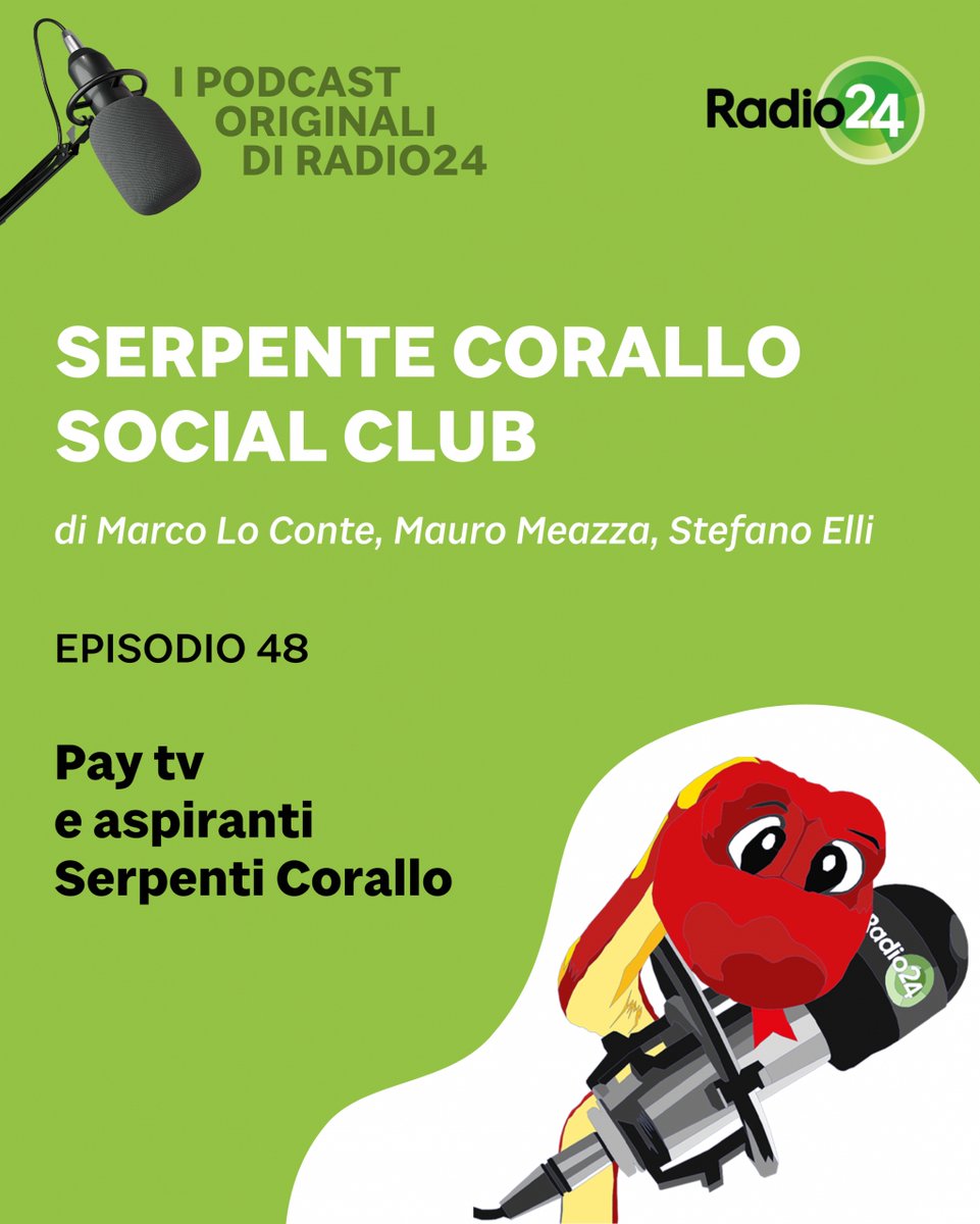 Radio24_news's tweet image. Non è una buona idea quella di volersi trasformare in #SerpenteCorallo e accedere illegalmente alle #partite o ai #film, senza pagare gli #abbonamenti

Ascolta la puntata ▶️ s24ore.it/IlSerpenteCora…

@Ciappter  #lapassionesisente #radio24