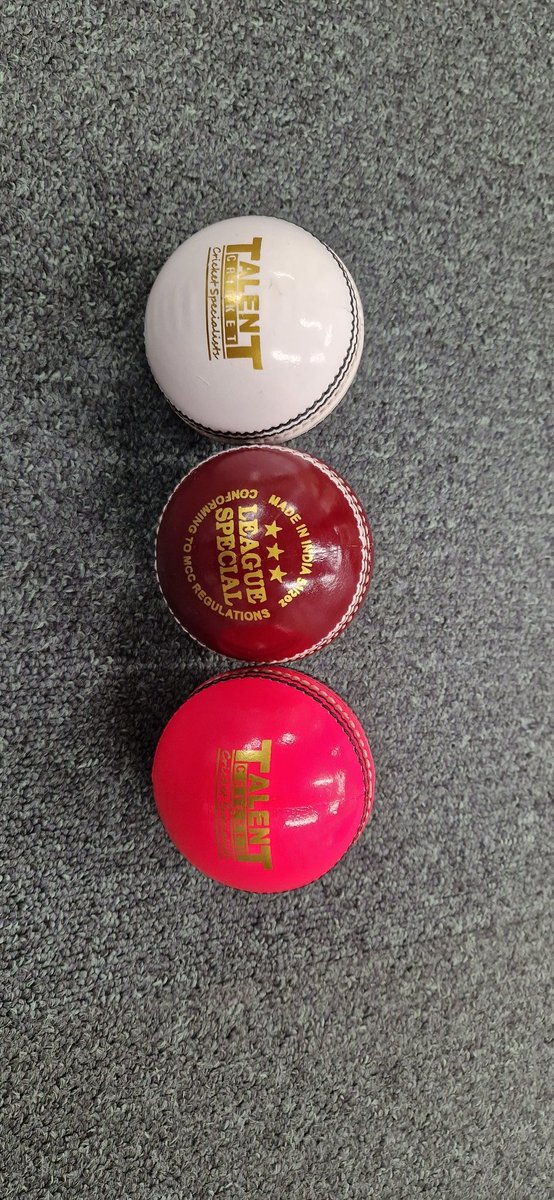 COMPETITION TIME - To enter our latest competition to win the new  <a href="/talentcricket/">Talent Cricket</a> League Special Grade A 5 1/2oz balls in Red, White and Pink just follow us, like and re tweet. The draw will be made on Wednesday 25th January. 
#onestopcricketshop