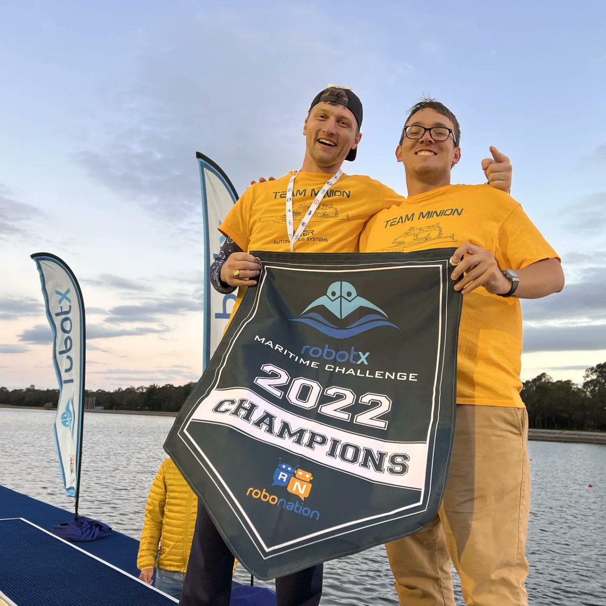 RAERrobotics's tweet image. With the new year flying by us already, we have an announcement!
#RobotX returned from Australia VICTORIOUS! The Maritime Challenge 2022 Champions! 
A huge thanks to @yamahaoutboards for getting RobotX to Australia. Without #yamahaoutboards we would not have been able to compete