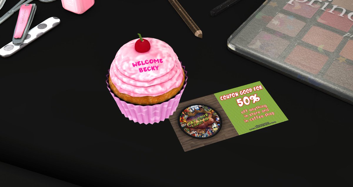 I figure I give <a href="/CheerForBee/">Becky 🐝</a> a welcome gift in her locker courtesy of my comic store and coffee shop Get Your Comic On.  Welcome Back Becky!