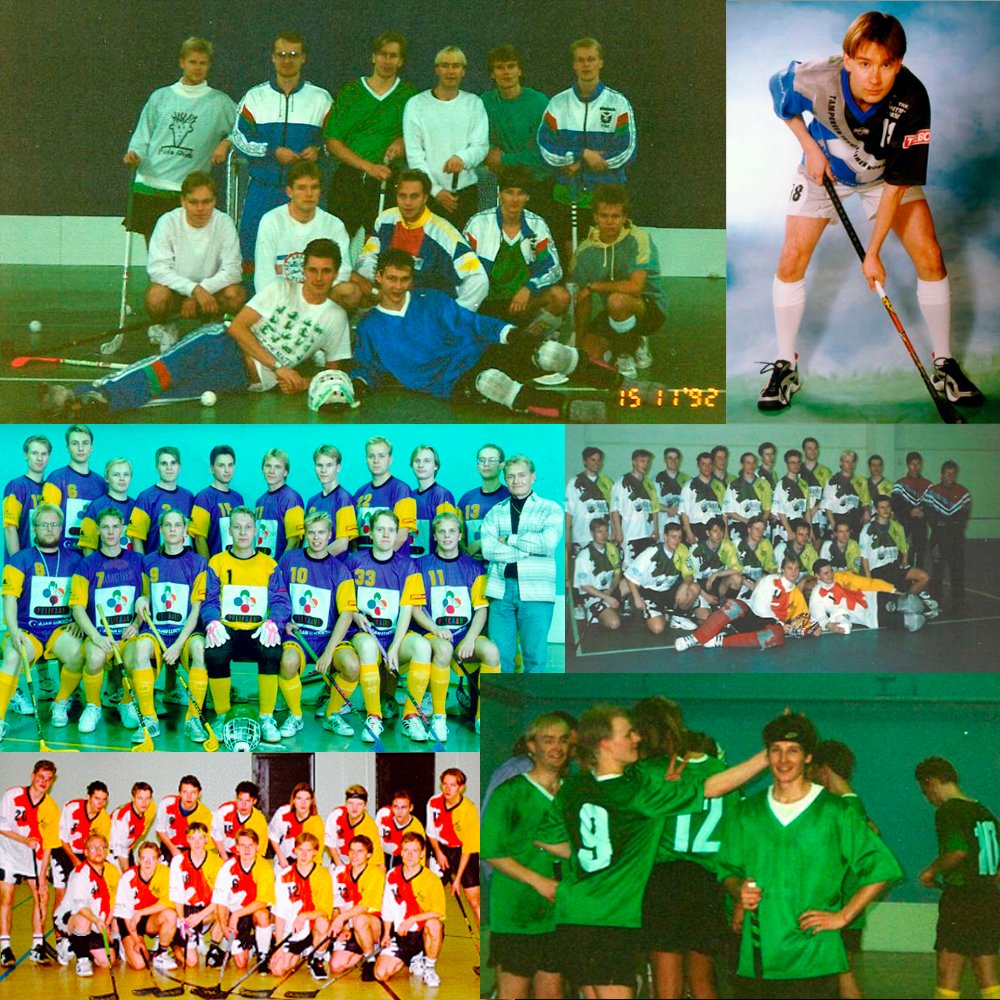 Tällä viikolla juhlitaan Soittorasian 30-vuotista taivalta salibandykentillä. Soittorasia on perustettu vuonna 1992 Tampereen Teknillisellä Korkeakoululla, kuvassa upeita pelipaitoja ysäriltä. Juhlapeli pelataan lauantaina 21.1. klo 13:00 Tamppi Areenalla. #salibandy #floorball