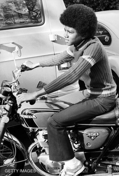 Michael photographed on this Honda motorcycle for a 1972 shoot for the magazine, “Right On!”