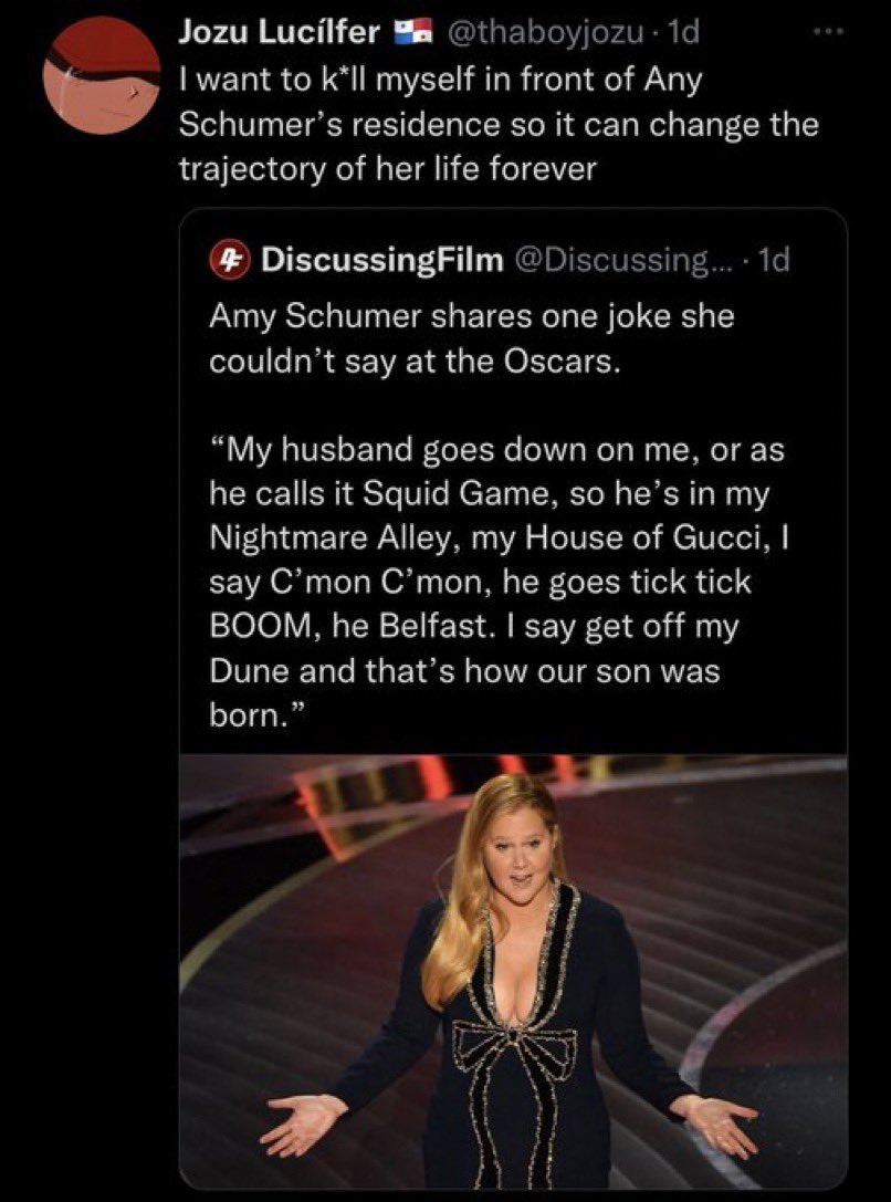 i still wonder what amy schumer could’ve done to him