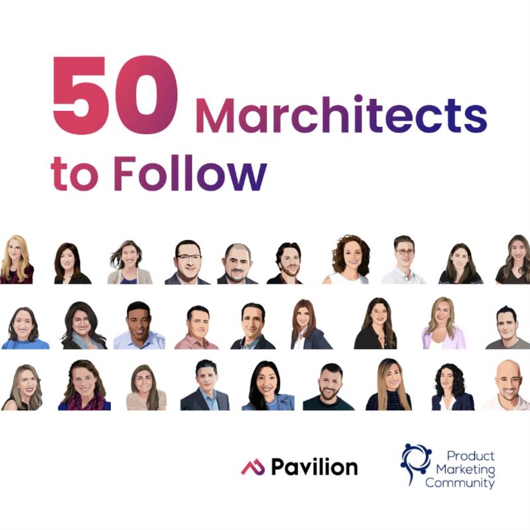 If we are the company we keep, I'm honored to be in such great company!

Thanks for including me, @join_pavilion and <a href="/prdmktgcomm/">Product Marketing Community</a> 🎉

See the full list: joinpavilion.com/marchitects-20…