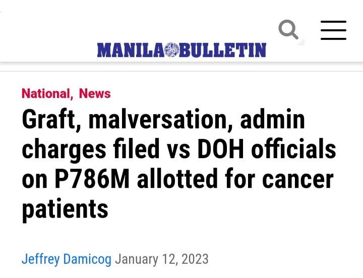 PAALALA:

Read:cutt.ly/g28rfRG

Wag hayaang masapawan ng  GMRC issue ni Alex Gonzaga yung graft &amp; malversation charges filed against DOH officials dahil sa alleged mismanagement ng funds na para dapat sa mga CANCER PATIENTS.