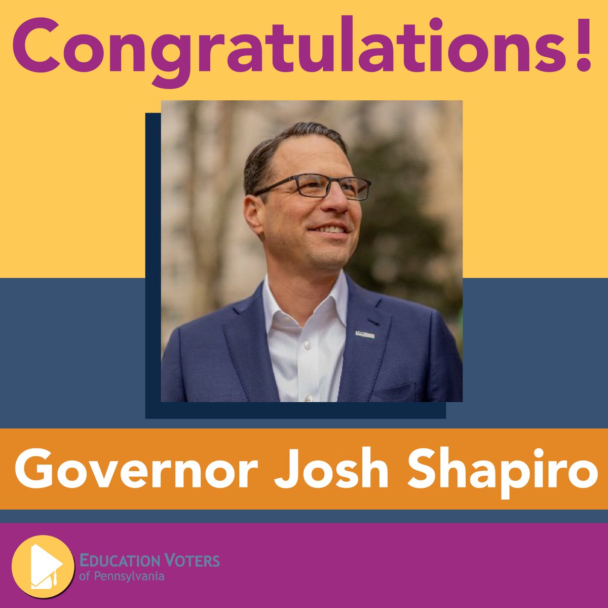 EdVotersPA's tweet image. Congratulations @JoshShapiroPA ! We look forward to working with you to ensure that all PA public school students have the resources they need to succeed. #PASchoolsWork #WeWorkForFunding
