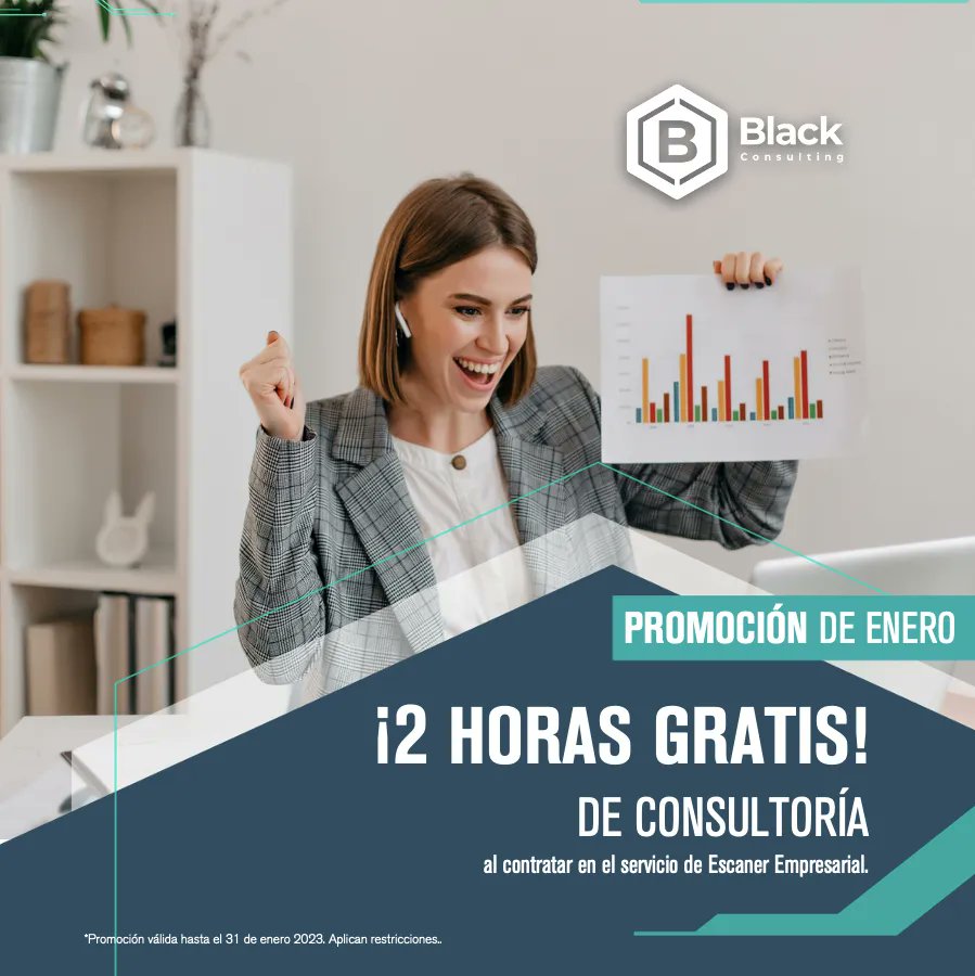 BlackConsultMX's tweet photo. Inicia el año logrando mejores rendimientos en tu empresa. 
¡Aprovecha nuestra primera promoción y recibe 2 HORAS GRATIS* de consultoría al contratar escáner empresarial!
Cotiza ya --> https://t.co/RklGMRbGBr

*Válido del 1 al  31 de enero 2023. Aplican restricciones. https://t.co/PXDzVAQrYL