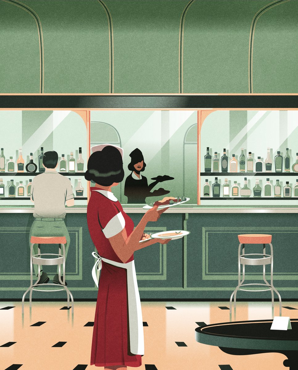 giopa's tweet image. Born as a sketch for a John Cheever’s short stories collection book cover and then rejected for another proposal.
I decided to bring it to life.