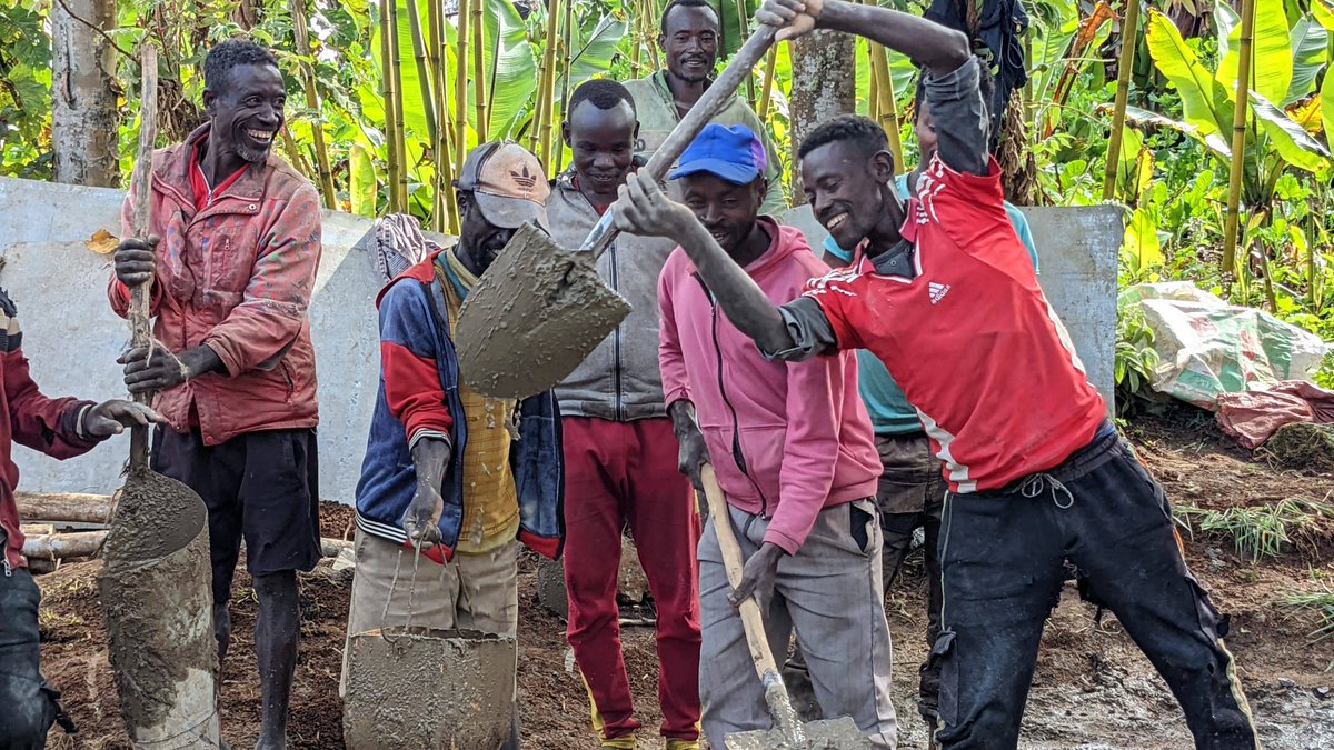 HOPEInterUK's tweet photo. WORK PROGRESSES IN HARBIR - the construction of the new water system in Harbir is underway, with local people providing the local labour needed to build the new water reservoir and water points throughout the village.  Watch this space ... clean water will flow soon! https://t.co/kNFsAWTAJA