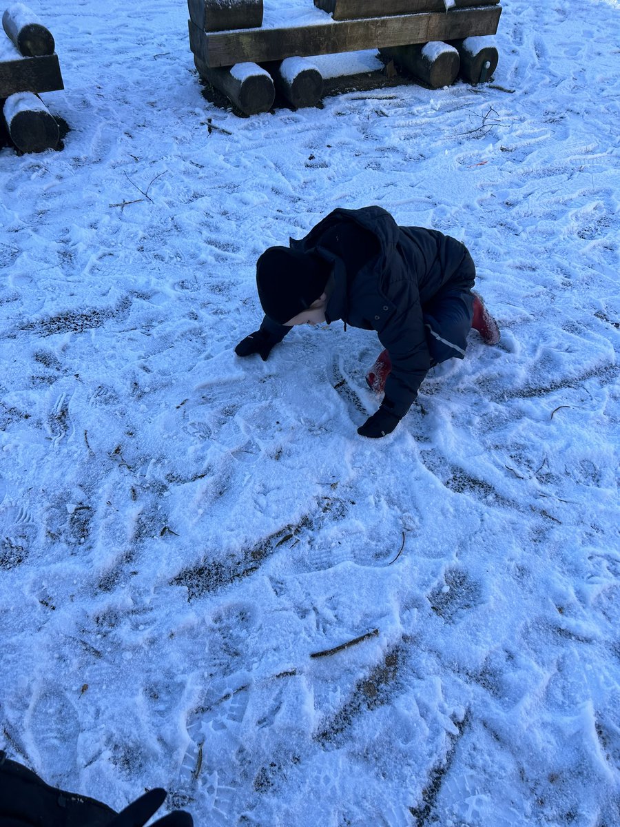 bridgendprimary's tweet image. More snow fun today!! Creating shapes using our hands, feet and sticks, finding lots of frozen water and identifying ways to melt it and exploring the snow using our senses ❄️ #funoutdoors #localenvironment #STEM