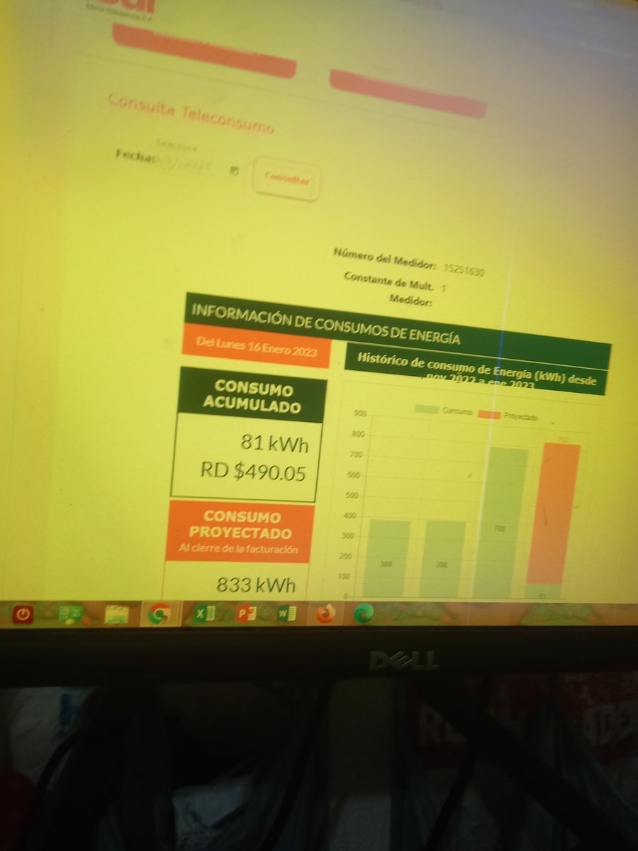 FranciscoDLRSA's tweet photo. @EdesurRD @ProConsumidorRD @SIN24Horas encima me envían  un dichoso tele consumo que consumi 81 kilo equivalente a 490.5 en menos de un dia en una casa que esta serrado  pero de por dios https://t.co/nc1X4rTEap