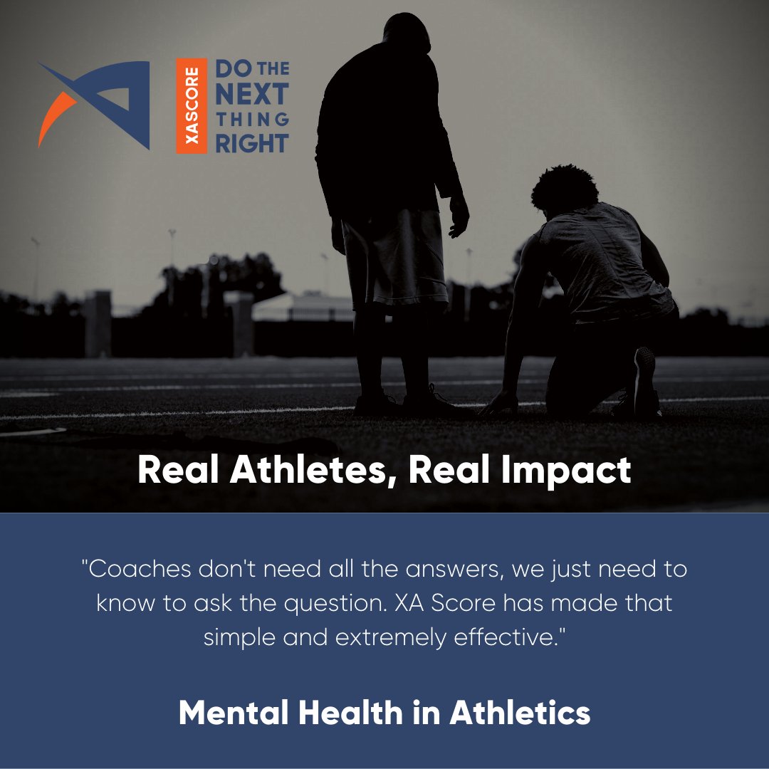 In the 1st4⃣ days on XA Score, a program recently identified 4⃣ separate student-athlete issues that would have been otherwise missed, enabling the necessary support &amp; counseling.
#RealAthletesRealImpact #MentalHealthinAthletics #XAScore