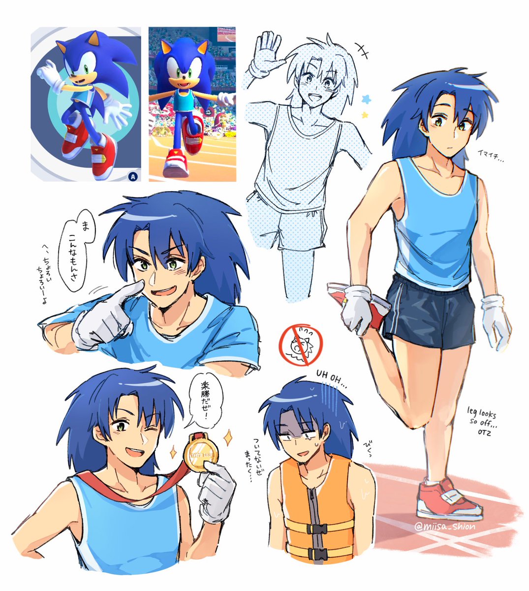 more sonic gijinka rkgk but this time it's olympics🎽🥇 