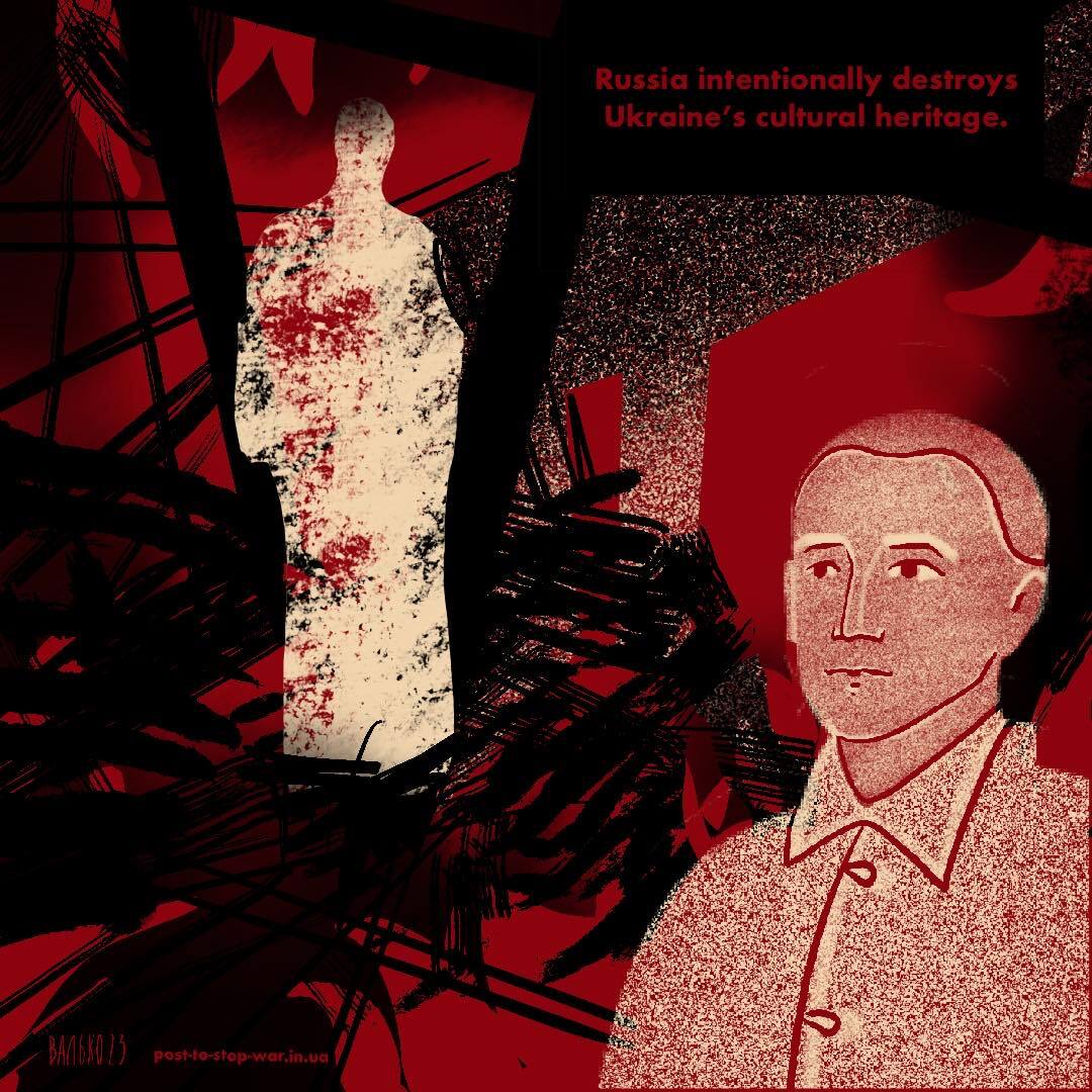 post_to_stopwar's tweet photo. Russia intentionally destroys Ukraine’s cultural heritage.

Visit our website https://t.co/5uU06paZTI, read a full message and share the truth!

#russiaisaterroriststate https://t.co/HqnHlmvYyr