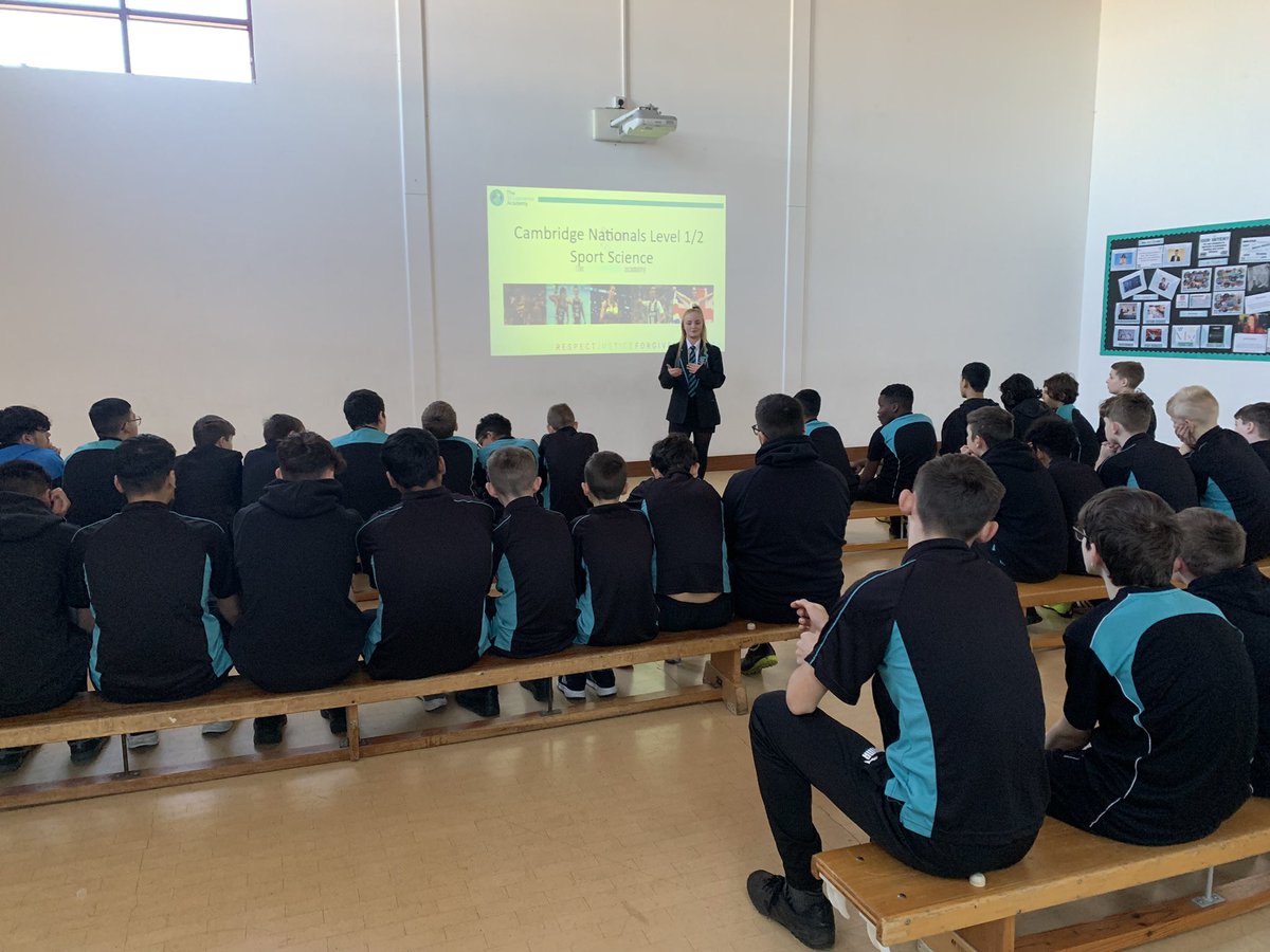 Thank you to Sports Science students Imogen &amp; Ameena who came to speak to our Year 9 cohort today about their own experience on the course &amp; the reasons they chose it as one of their options. Very informative and a great opportunity for students to ask questions.#sportsscience👏