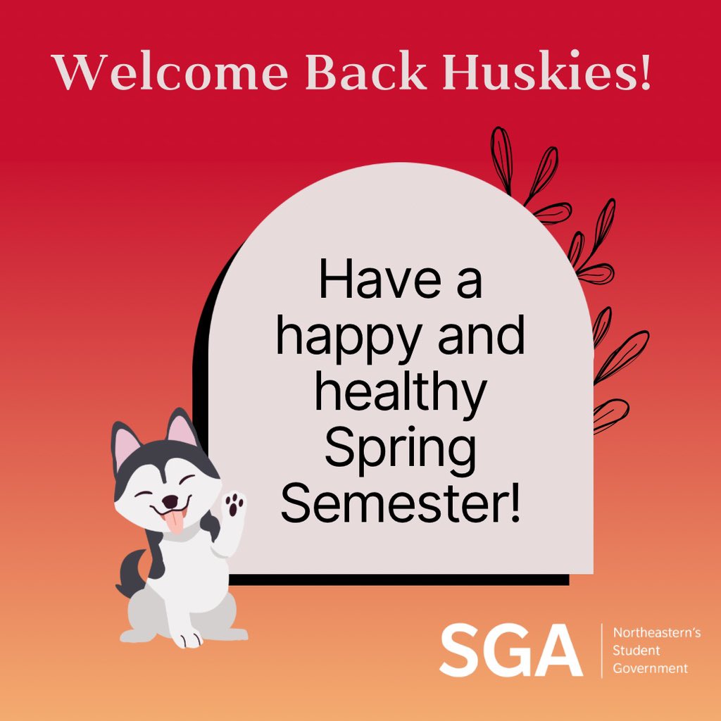 Welcome Back Huskies! 🐾🐾🐾

Have a happy and healthy Spring Semester! 🌸🌼🌺