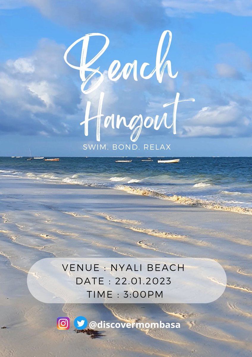 Discover_Msa's tweet image. Sea you? Sea you!😎 

Its been a minute since we last hang out together! Looking forward to a wholesome time by the beach🌊.

#discovermombasahangout #discover001 #discovermombasa