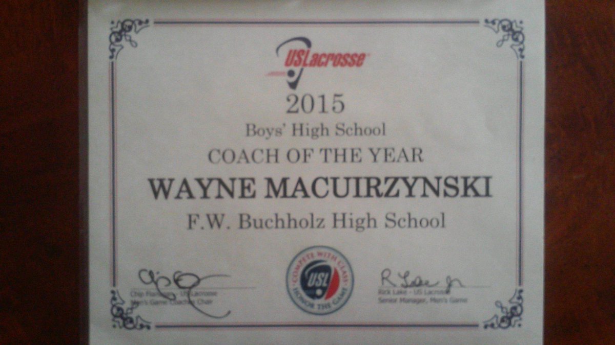 BuchholzLax's tweet photo. The Gainesville area lost a legend in Wayne Macuirzynski. You will always be remembered here at Buchholz. Our 2023 season goes to you, Coach Mac! https://t.co/zwC1UDjXkF