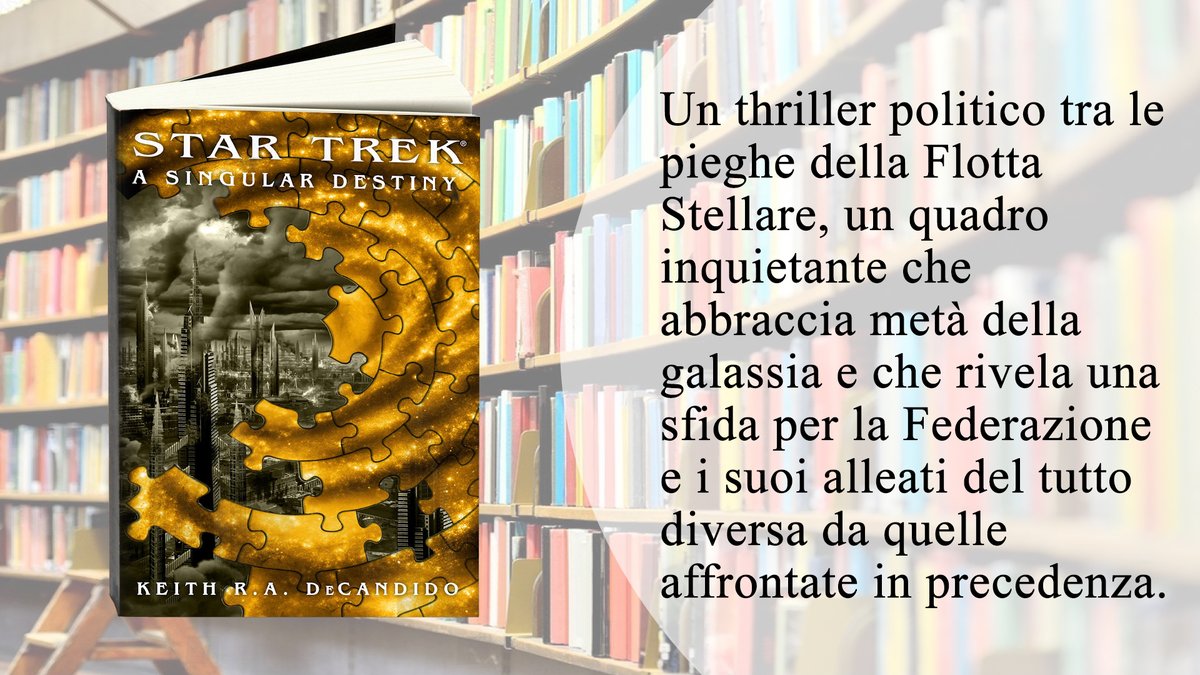 Ogni tanto sul panorama dei romanzi dedicati all'universo di #StarTrek esce qualche piccola perla di diversa natura, come questo A SINGULAR DESTINY, un thriller politico tra i corridoi del potere della Federazione Unita dei Pianeti.

Qui la recensione --> chiarasaroglia.com/2022/10/recens…