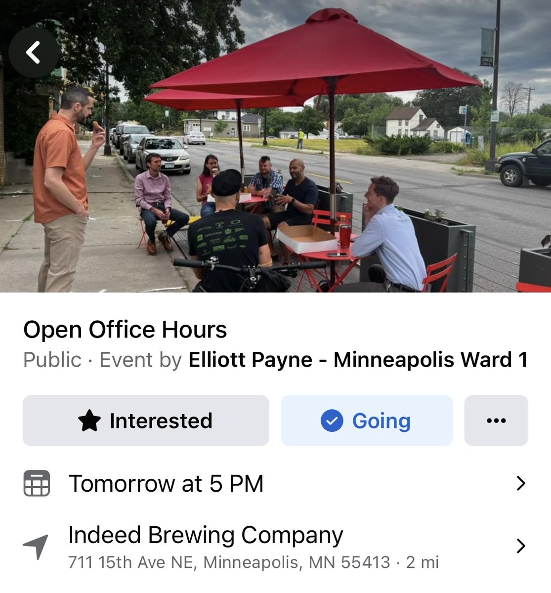 MplsWard1's tweet photo. Monthly Office Hours tomorrow Wednesday, January 18th from 5:00-7:00 PM

Where: Indeed Brewing 711 15th Ave Ne

Details: https://t.co/Z7Sywo7coF

Transit: Route 10 or Route 30 https://t.co/K9CUqYGVCj