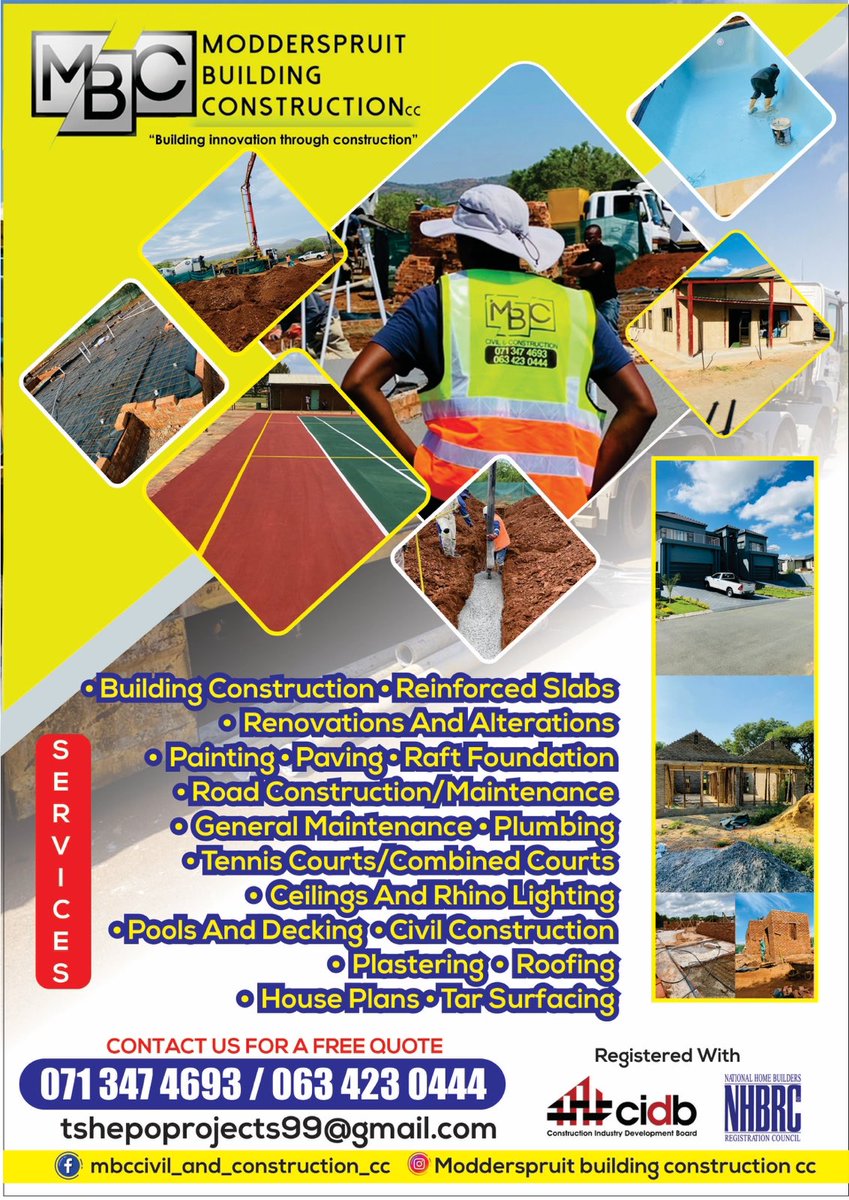 Nastry6's tweet photo. MBC Civil&amp;Construction we build homes from the ground up ⬆️ 🚧🧱🏠 contact us for your construction services 🙏🙏 https://t.co/B5LkZXwouk